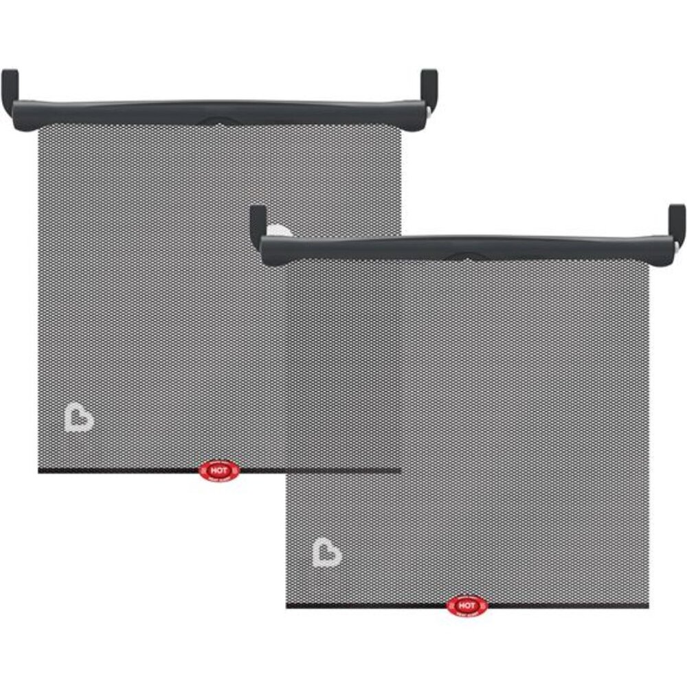 Sun Safety Car Window Shade with Heat Alert, Helps Block UVA/UVB Rays, 2 Pack